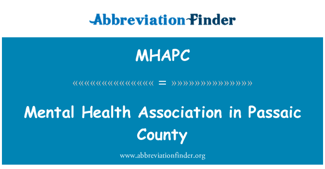 MHAPC: Duševní zdraví sdružení v Passaic County