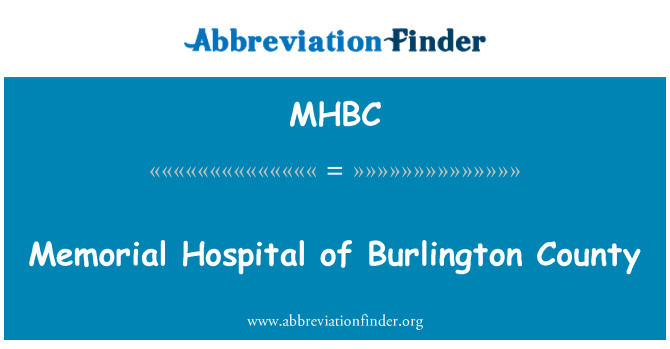 MHBC: Burlington County Memorial Hastanesi