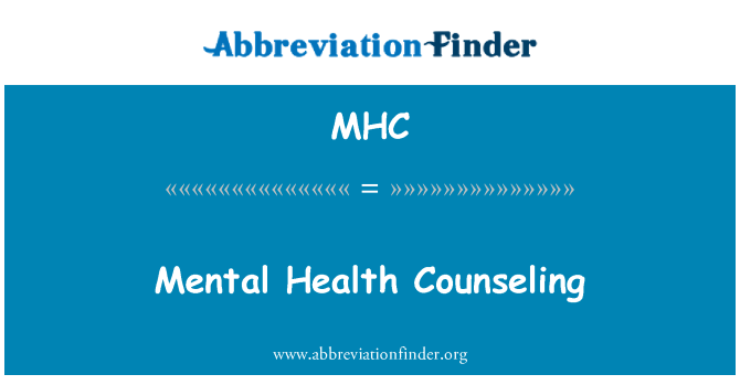 MHC: ذہنی صحت سے متعلق مشاورت