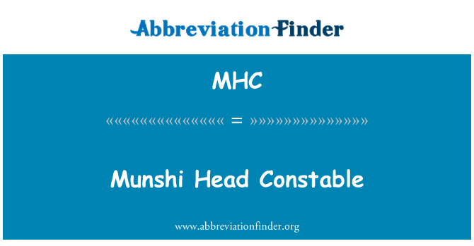 MHC: Munshi huvud Constable