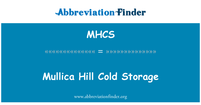 MHCS: Mullica Hill hladilnico