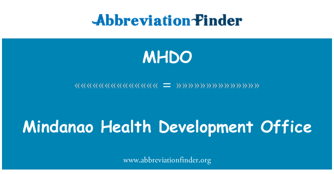 MHDO: Mindanao sundhed udviklingskontor