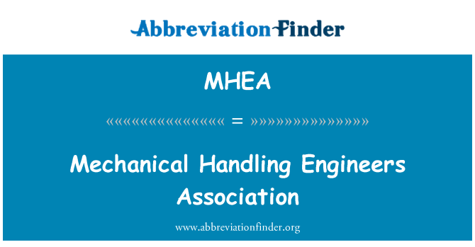 MHEA: Associação de engenheiros de manejo mecânico