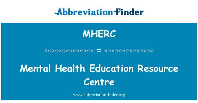 MHERC: Geestelijke gezondheid onderwijs Resource Centre