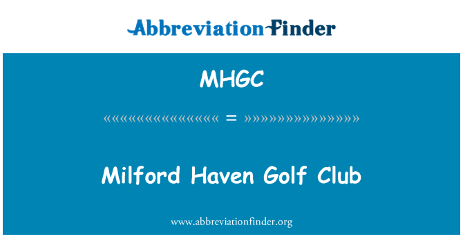 MHGC: Milford Haven Golf Club