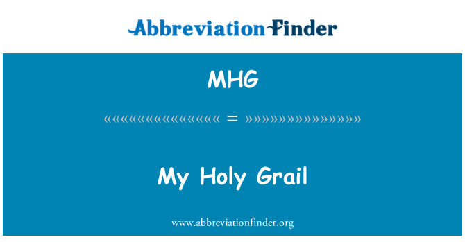 MHG: Min hellige gral