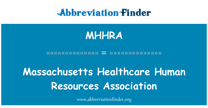 MHHRA: Massachusetts adnoddau dynol gofal iechyd cymdeithas