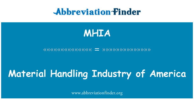 MHIA: 物料搬運行業的美國