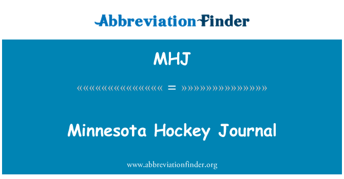 MHJ: Journal hoci Minnesota