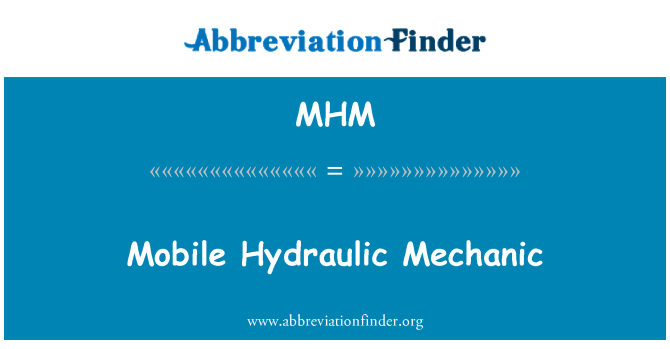 MHM: Mekanik hidraulik mudah alih