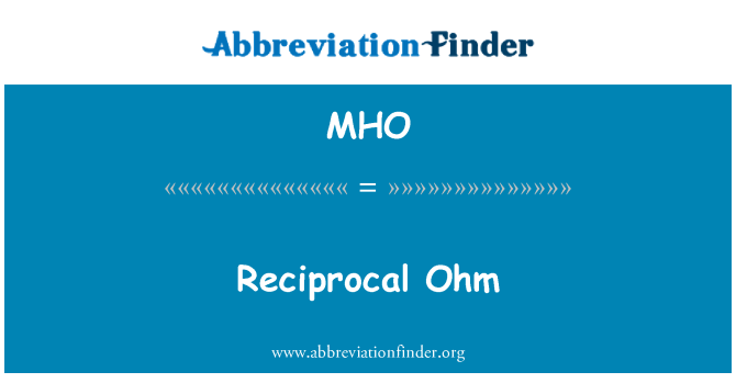 MHO: Ohm resipwòk