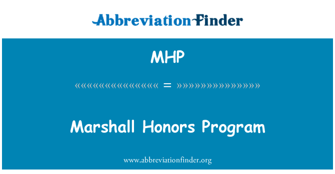 MHP: Marshall onè pwogram