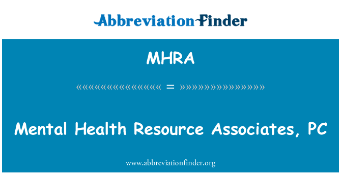 MHRA: Kesehatan mental sumber daya Associates, PC