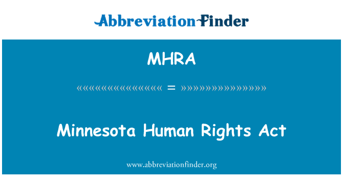 MHRA: Миннесота Закон о правах человека