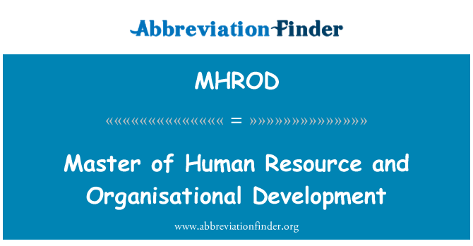 MHROD: Master in Human resources en organisatieontwikkeling