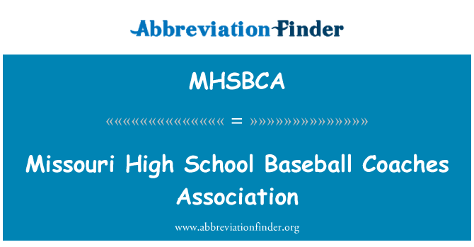 MHSBCA: Associação de treinadores Missouri colégio Baseball