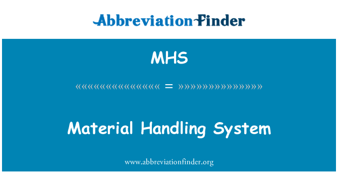 MHS: Sistema de manejo de materiales