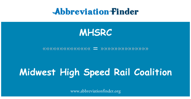 MHSRC: Midwest High Speed Rail Coalition