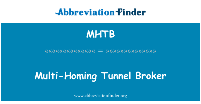 MHTB: Multi-naváděcí zprostředkovatele tunelu