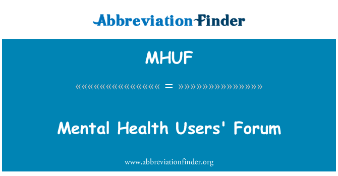 MHUF: Zdrowia psychicznego użytkowników Forum