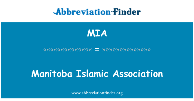 MIA: Manitoba Islamiska förbundet