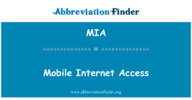 MIA: Mobil Internett-tilgang
