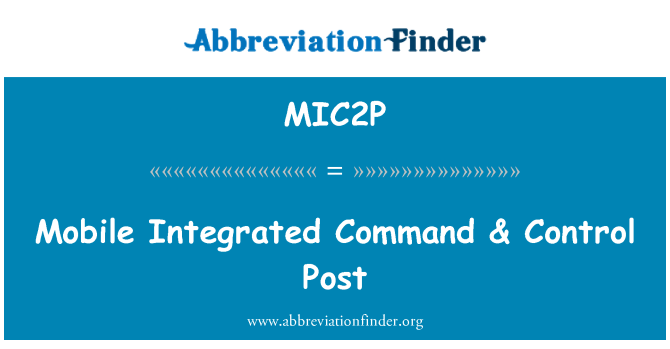 MIC2P: 모바일 통합 명령 & 컨트롤 게시물