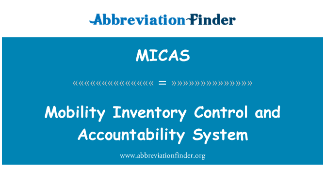 MICAS: בקרת מלאי ניידות ומערכת דין וחשבון