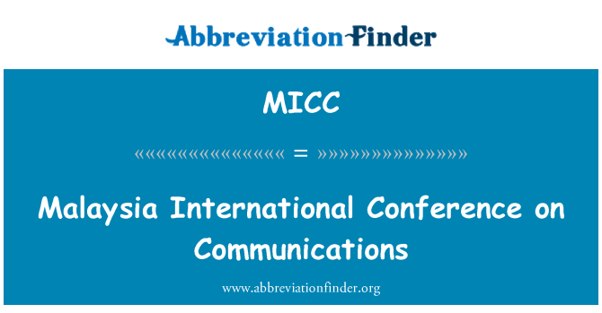 MICC: Malajsie mezinárodní konferenci o komunikaci