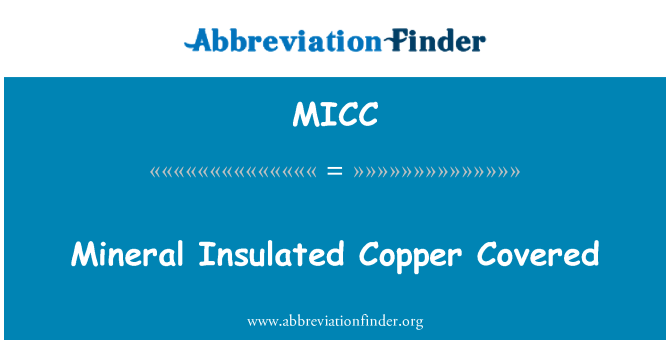 MICC: Minerale geïsoleerd koper bedekt