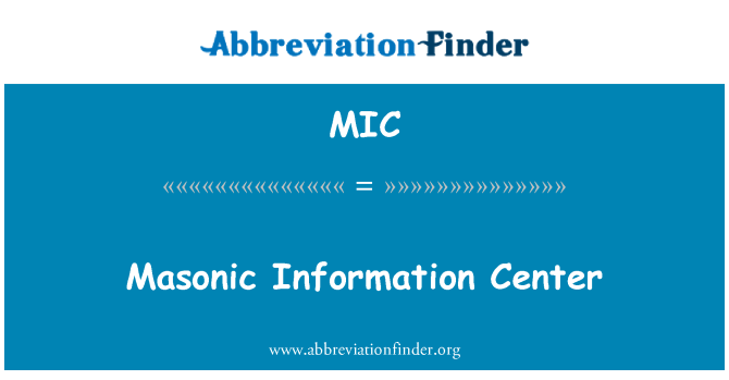 MIC: Centro de informações de maçónico