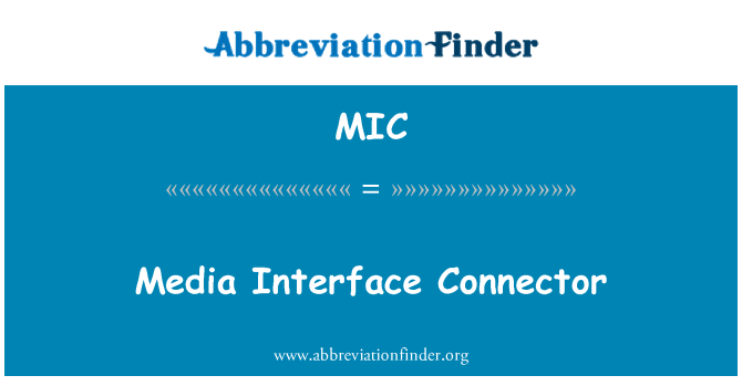 MIC: Media Interface Connector