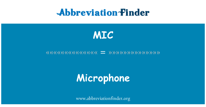 MIC: Meicroffon