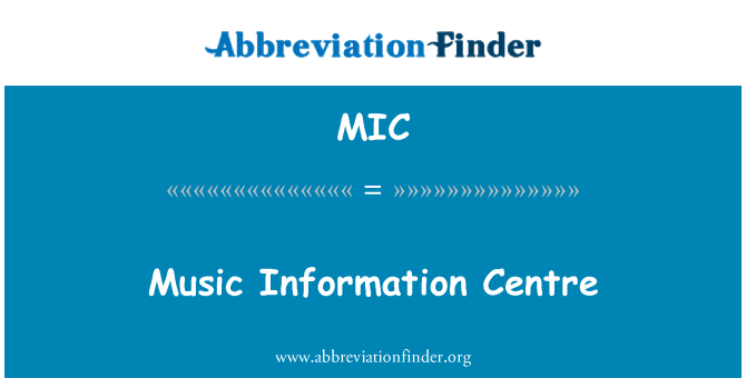 MIC: Music Information Centre