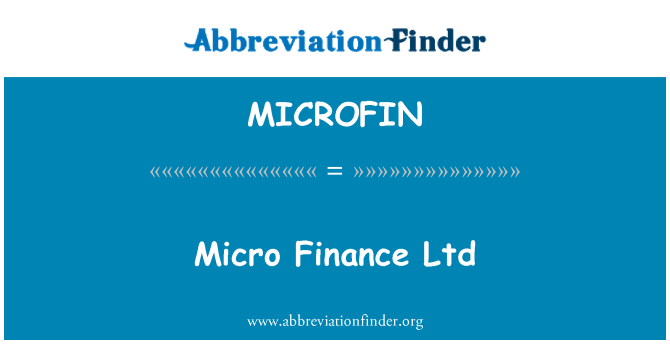MICROFIN: Micro finans Ltd