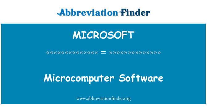 MICROSOFT: Mikroračunalo softver