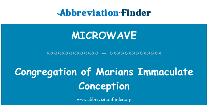 MICROWAVE: Jemaat Marian Immaculate Conception