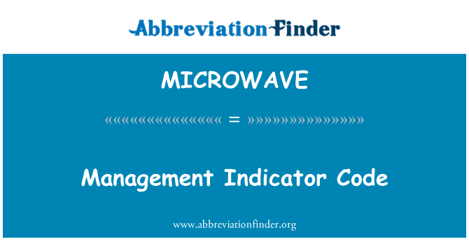 MICROWAVE: Manajemen indikator kode