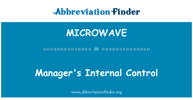 MICROWAVE: Control intern del gestor