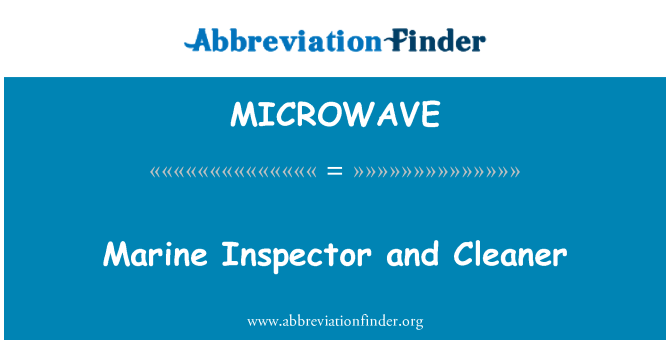 MICROWAVE: Vysavač a mořské inspektor