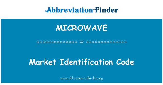MICROWAVE: مارکیٹ شناختی کوڈ