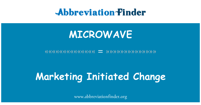 MICROWAVE: Marketing inicioval změny