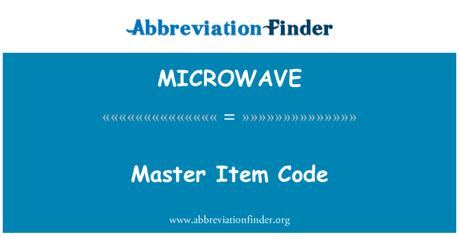 MICROWAVE: Code article Master