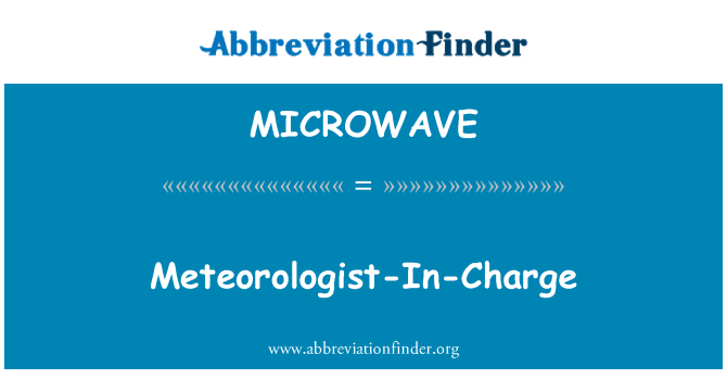 MICROWAVE: Meteorolog za