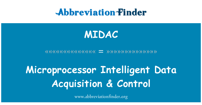 MIDAC: Inteligentné údaje mikroprocesor akvizície & kontroly