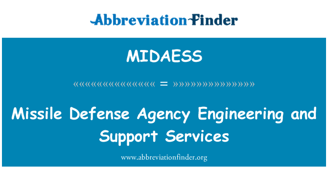 MIDAESS: Missile Defense Agency inżynierii i pomocy technicznej