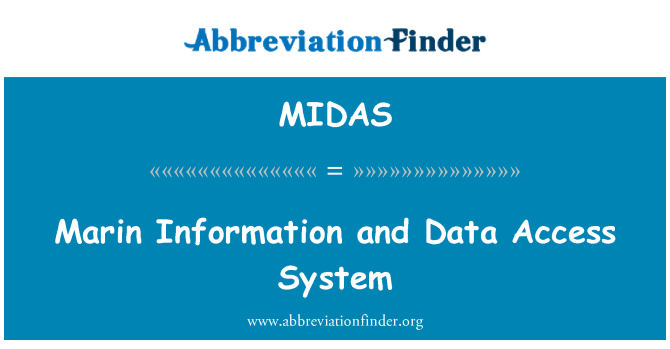 MIDAS: Marin معلومات اور کوائف تک رسائی کا نظام