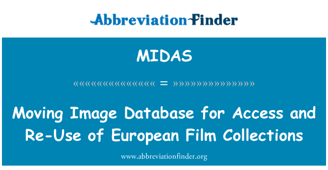 MIDAS: מאגר תמונות מרגש עבור גישה ושימוש חוזר של הקולנוע האירופי אוספים