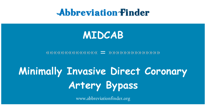 MIDCAB: Minim invaziva directe coronariene Bypass