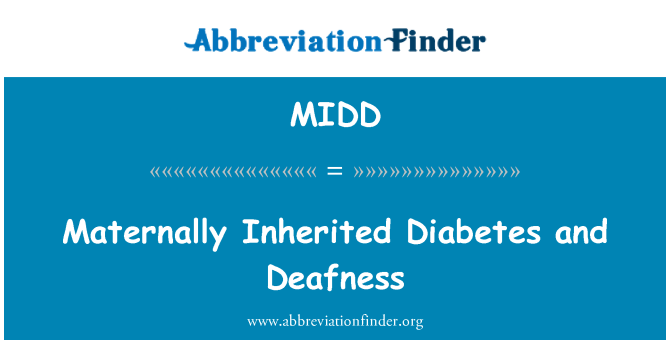 MIDD: Maternally li ntirtu dijabete u Deafness